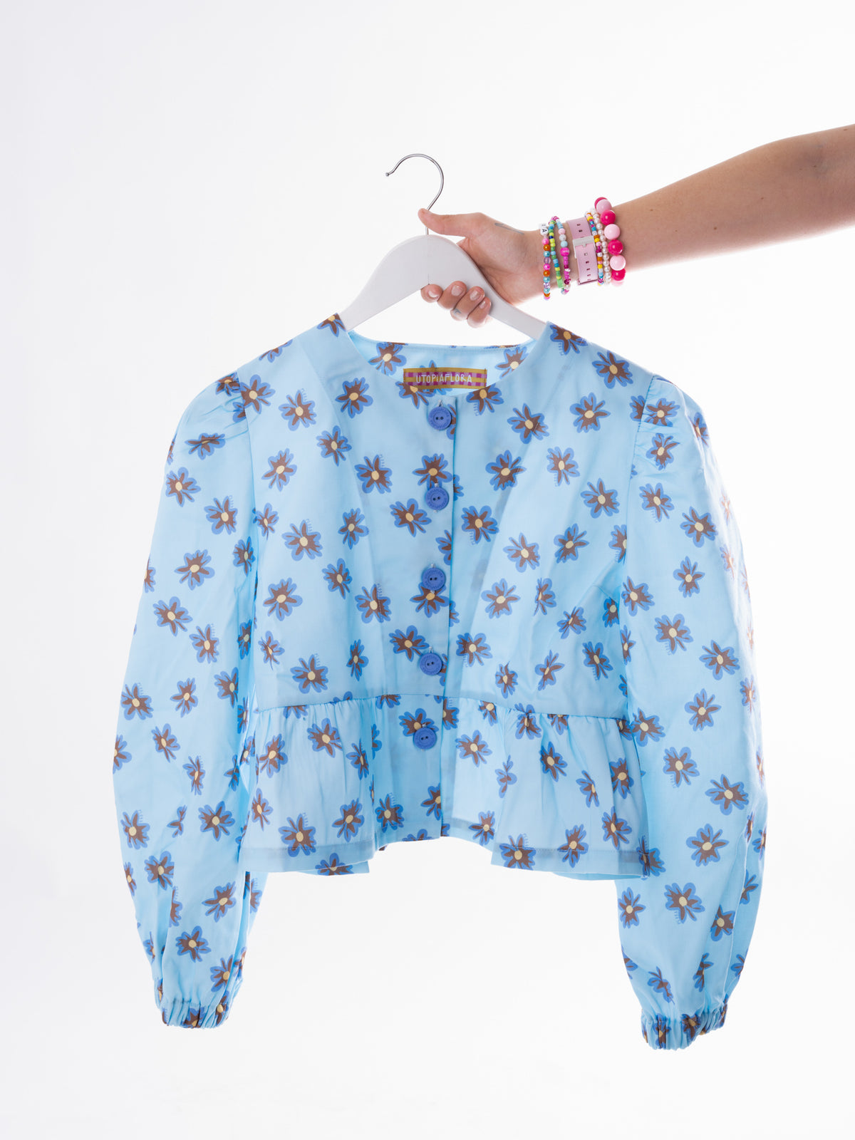 BLUSA AZÚCAR CELESTE